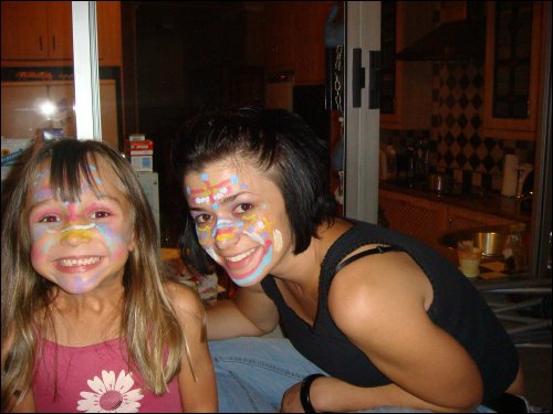 Spur paint on Tiffiny and Tracey
