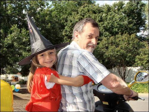On the way to trick or treat