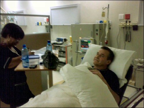 In Nelspruit hospital after cobra bite